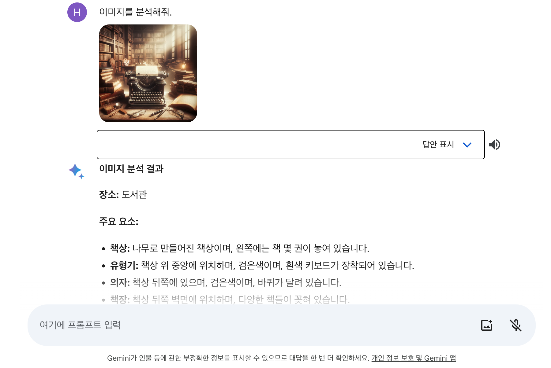 구글 제미나이(Gemini) 이미지 분석 사례