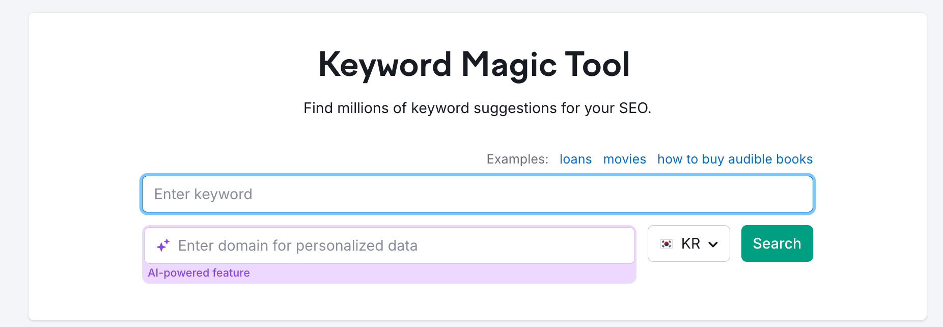 Semrush Keyword Magic Tool